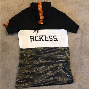 Young&Reckless short sleeve hooded T-shirt